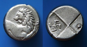 Ancient-greek-coin-hemidrachm-swastika