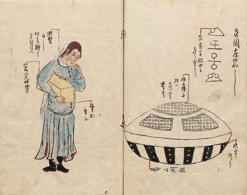 Από το Hirokata zuihitsu (Δοκίμια από τη Hirokata, 1825) από τον shogunate υπηρέτη και καλλιγράφο Yashiro Hirokata, που ήταν επίσης μέλος του κύκλου Toenkai. (Ευγενική προσφορά των Εθνικών Αρχείων της Ιαπωνίας)