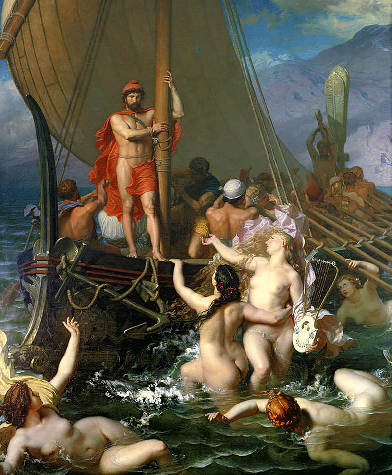 Ο Οδυσσέας και οι Σειρήνες, πίνακας του Léon Belly.